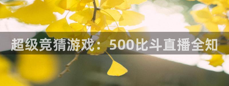 斗球直播耀哥说球：超级竞猜游戏：500比斗直播全知