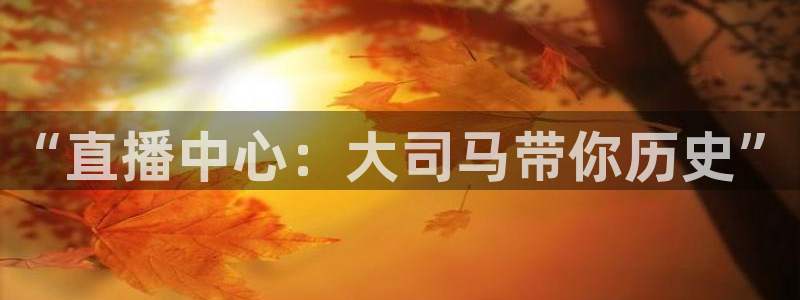 斗球app在线观看免费：“直播中心：大司马带你历史”